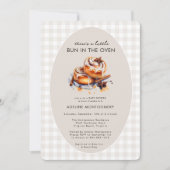 Er is een broodje in het Oven Neutral Baby shower Kaart (Voorkant)