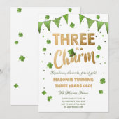 Er is een Charm St. Patrick's Day Boy Birthday Kaart (Voorkant / Achterkant)