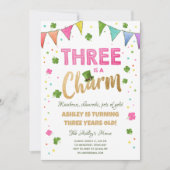 Er is een Charm St. Patrick's Day Girl Birthday Kaart (Voorkant)