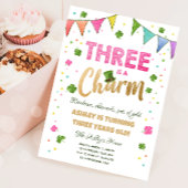 Er is een Charm St. Patrick's Day Girl Birthday Kaart
