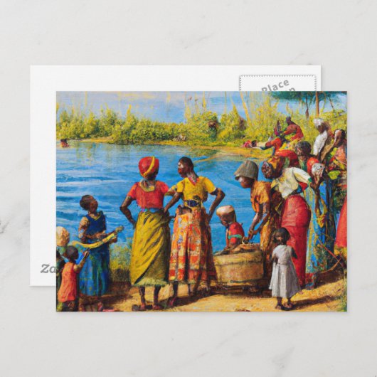 Er is een dorp met Afrikaans erfgoed Briefkaart (Voorkant / Achterkant)