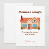 Er is een dorp nodig, Happy Moederdag Feestdagenkaart (Voorkant / Achterkant)
