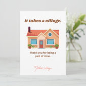 Er is een dorp nodig, Happy Moederdag Feestdagenkaart (Staand voorkant)
