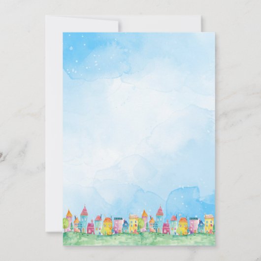 Er is een dorpsadoptie nodig om IVF-Baby shower te Kaart (Achterkant)