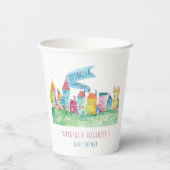 Er is een dorpsadoptie nodig om IVF-Baby shower te Papieren Bekers (Achterkant)