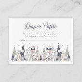 Er is een dorpsbesneeuwd grillig Baby shower voor  Informatiekaartje (Voorkant)