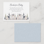 Er is een dorpsbesneeuwd grillig Baby shower voor Informatiekaartje (Voorkant / Achterkant)