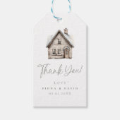 Er is een dorpse Baby shower Cadeaulabel (Voorkant)