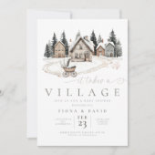 Er is een dorpse Baby shower Kaart (Voorkant)