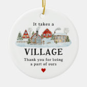 Er is een dorpshelper voor nodig, dank je wel keramisch ornament (Voorkant)