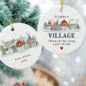 Er is een dorpshelper voor nodig, dank je wel keramisch ornament