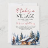 Er is een dorpsneutraal Baby shower nodig Kaart (Voorkant)