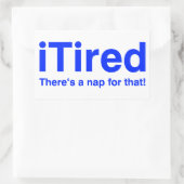 Er is een dutje voor. rechthoekige sticker (Tas)