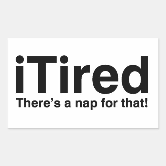 Er is een dutje voor. rechthoekige sticker (Voorkant)