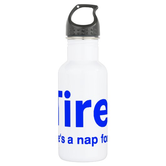 Er is een dutje voor. waterfles  (Voorkant)