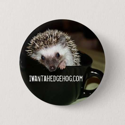Er is een egel in mijn koffie ronde button 5,7 cm (Voorkant)