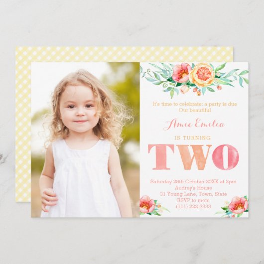 Er is een feest gepland, dat twee wordt, de tweede kaart (Voorkant / Achterkant)