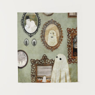 Er is een geest in de portrettengalerij wandkleed