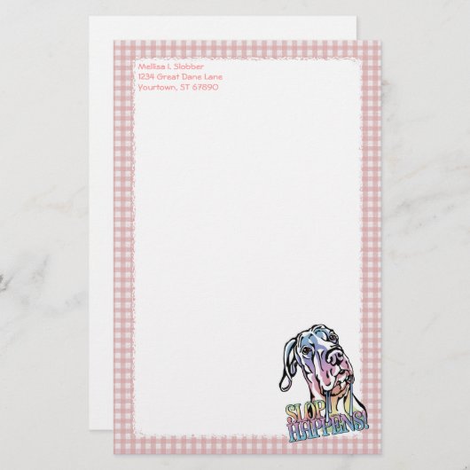 Er is een geweldige Daansleuf voor UC-pasta Briefpapier (Voorkant / Achterkant)