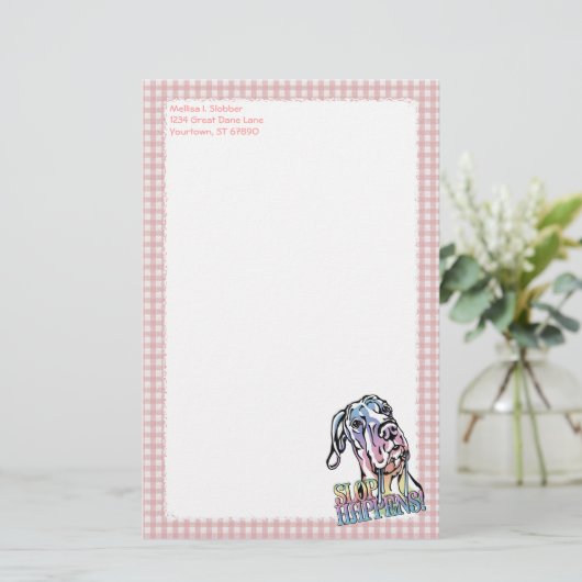 Er is een geweldige Daansleuf voor UC-pasta Briefpapier (Staand voorkant)