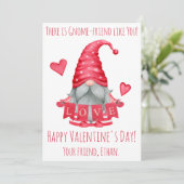 Er is een gnoom-vriend zoals jij, Classroom V-Day Feestdagenkaart (Staand voorkant)