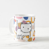 Er is een goede kans dat er hier kattenhaar is koffiemok (Voorkant links)