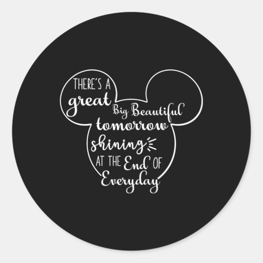 Er is een grote mooie morgen ronde sticker (Voorkant)