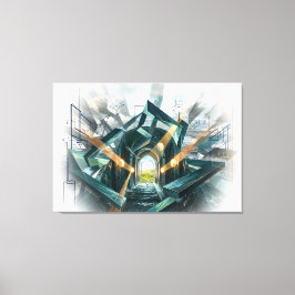 "Er is een grote storm hier..." Canvas Afdruk