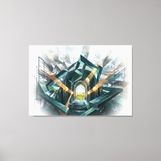 "Er is een grote storm hier..." Canvas Afdruk (Voorkant)