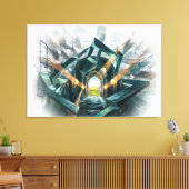 "Er is een grote storm hier..." Canvas Afdruk (Insitu (Woonkamer))