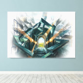 "Er is een grote storm hier..." Canvas Afdruk (Insitu (Houten vloer))