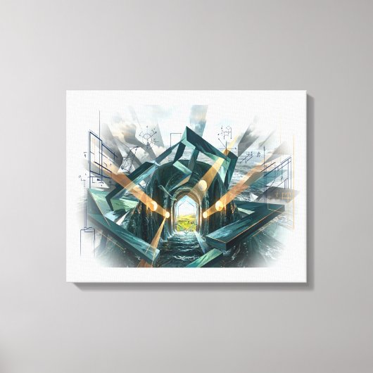 "Er is een grote storm hier..." Canvas Afdruk (Voorkant)