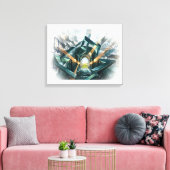 "Er is een grote storm hier..." Canvas Afdruk (Insitu (Woonkamer))