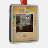 Er is een haas in mijn voedsel metalen ornament (Rechts)