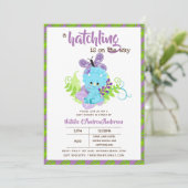 Er is een hachling onderweg naar het Baby shower v Kaart (Staand voorkant)