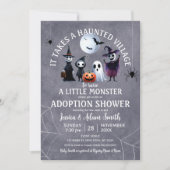 Er is een Halloween Adoptie Shower voor het spookd Kaart (Voorkant)
