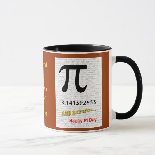 Er is een Happy Pi Dag Maart 14, Mok (Rechts)