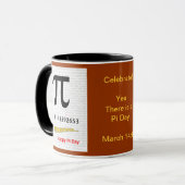 Er is een Happy Pi Dag Maart 14, Mok (Voorkant links)