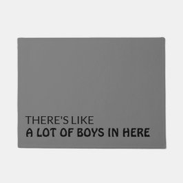 Er is een hoop jongens hier. deurmat