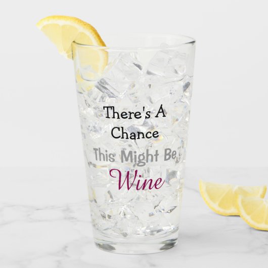 Er is een kans dat dit wijn is glas (Voorkant ijs)
