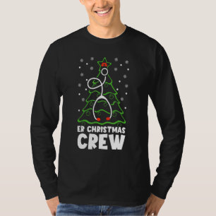 Er is een kerstman met bomen voor noodvoorzieninge t-shirt