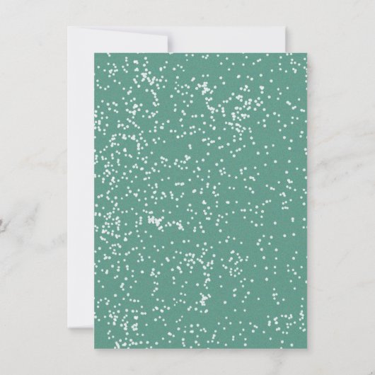 Er is een kerstvakantie Baby shower in het dorp Kaart (Achterkant)