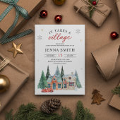 Er is een kerstvakantie Baby shower Kaart