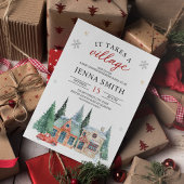 Er is een kerstvakantie Baby shower Kaart