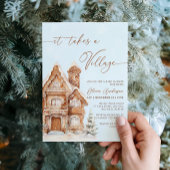 Er is een kerstvakantie Baby shower Kaart