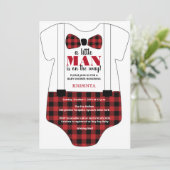 Er is een klein Man onderweg naar de Babyschoenen Kaart (Staand voorkant)