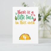 Er is een klein taco in deze Oven Zwangerschap Gif Bedankkaart (Staand voorkant)