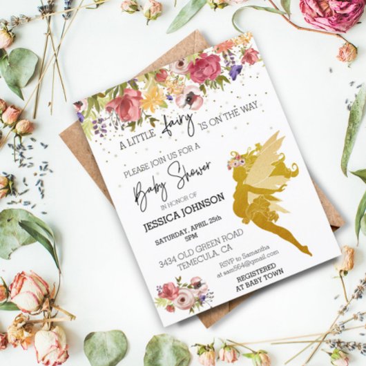 Er is een klein vliegje op weg naar Baby shower Go