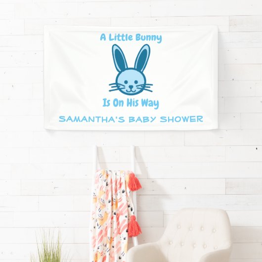 Er is een kleine bunny op weg. spandoek (Insitu)