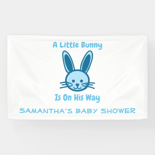 Er is een kleine bunny op weg. spandoek (Horizontaal)